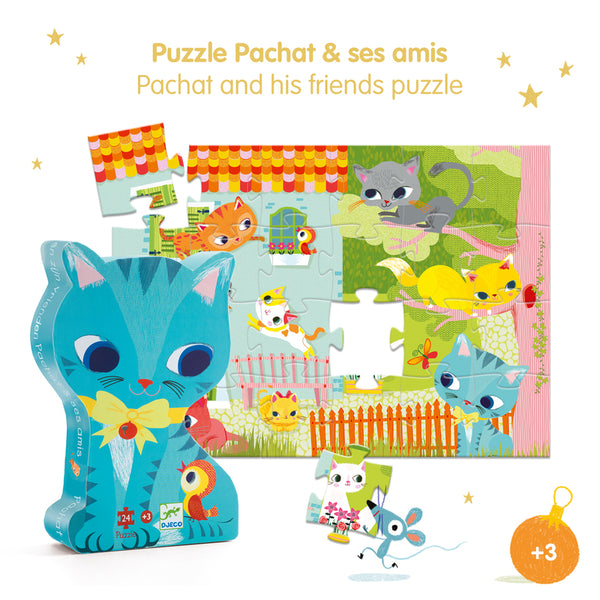 Pachat et ses amis - Puzzle silhouette - 24 pièces - Djeco