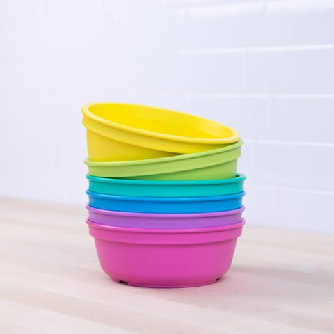 Re-Play Recycled Plastic Bowls in Set of Six Sorbet Colours - Original