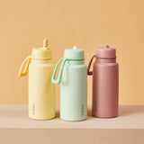 B.box 1L Insulated Flip Top Drink Bottle - Lemon Twist