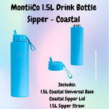 MontiiCo 1.5L Drink Bottle Sipper - Coastal