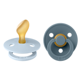 BIBS Colour Dummy Size 2 - Baby Blue & Petrol (Latex - Anatomical)