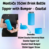 MontiiCo 350 Drink Bottle Sipper with Bumper - Coastal