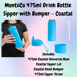 MontiiCo 475ml Drink Bottle Sipper with Bumper - Coastal