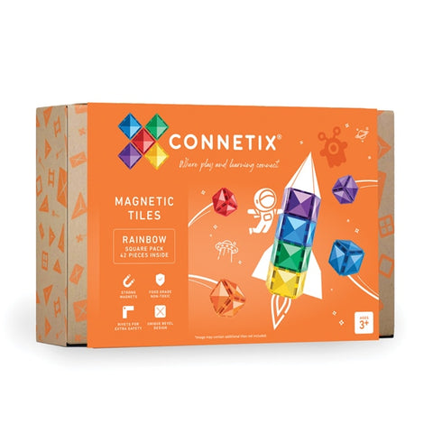Connetix Magnetic Tiles - 42 Piece Square Set
