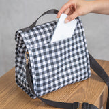 MontiiCo Insulated Lunch Carrier - Black Gingham