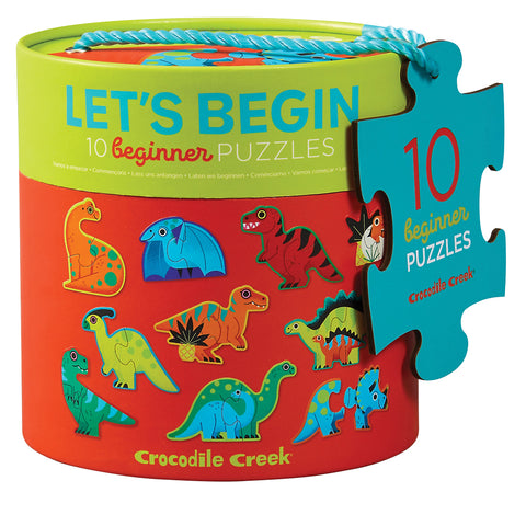 Crocodile Creek Let's Begin Dinosaurs Puzzle (10 x 2 pc Puzzles)
