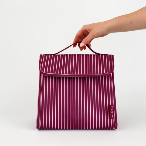 MontiiCo Insulated Lunch Carrier - Ruby Stripe