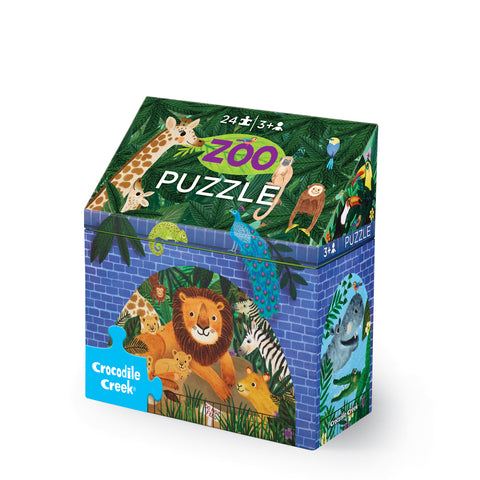 Crocodile Creek Little Building Puzzle - Zoo (24 Pieces)