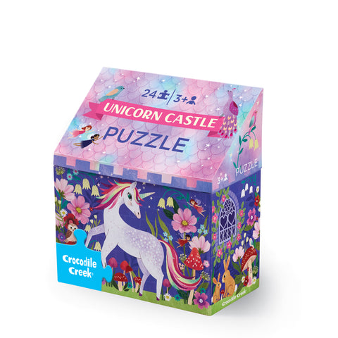 Crocodile Creek Little Building Puzzle - Unicorn Castle (24 Pieces)
