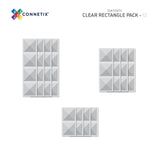 Connetix Magnetic Tiles - 12 Piece Rectangle Pack (Clear)