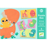 Djeco Duo Funny Eggs 12 Piece Puzzle