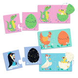 Djeco Duo Funny Eggs 12 Piece Puzzle