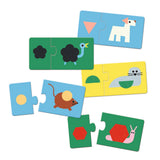 Djeco Duo  Shapes & Animals 24 Piece Puzzle