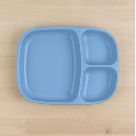 Re-Play Recycled Plastic Divided Plate in Denim - Adult