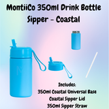 MontiiCo 350ml Drink Bottle Sipper - Coastal