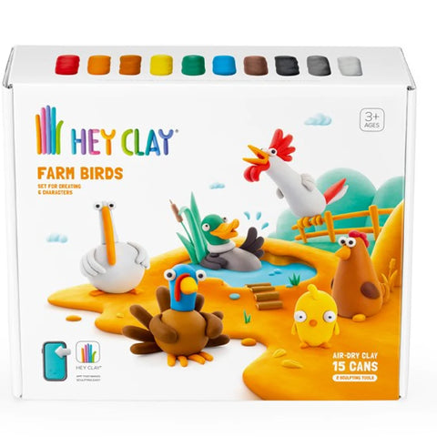 Hey Clay Farm Birds Set (15 Cans)
