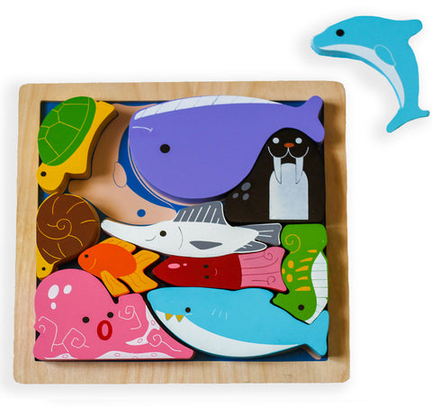 Kiddie Connect Sea Creatures Chunky Puzzle