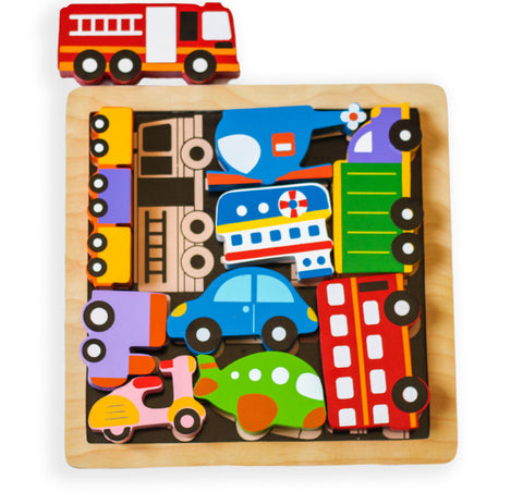 Kiddie Connect Vehicles Chunky Puzzle