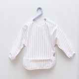 We Might be Tiny Smock Bibs - Lilac Stripe