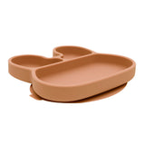 We Might be Tiny Bunny Suction Plate - Dark Peach