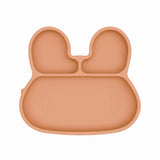 We Might be Tiny Bunny Suction Plate - Dark Peach