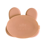 We Might be Tiny Bunny Suction Plate - Dark Peach