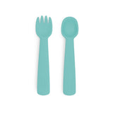 We Might be Tiny Feedie Fork & Spoon Set in Pistachio