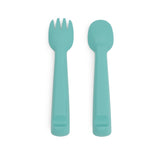 We Might be Tiny Feedie Fork & Spoon Set in Pistachio