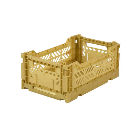 Ay-Kasa Lilliemor Mini Foldable Crate in Gold (Small Size)