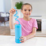 MontiiCo Silicone Twirly Straw - Blue (Fusion Range)