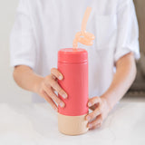 MontiiCo Silicone Twirly Straw - Orange (Fusion Range)