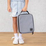 MontiiCo Insulated Lunch Bag - Black Gingham (Original Size)