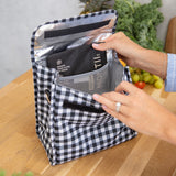 MontiiCo Insulated Lunch Carrier - Black Gingham