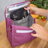 MontiiCo Insulated Lunch Carrier - Ruby Stripe