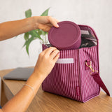 MontiiCo Insulated Lunch Carrier - Ruby Stripe