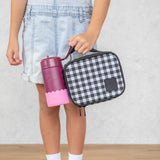 MontiiCo Insulated Lunch Bag - Black Gingham (Mini Size)