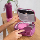 MontiiCo Insulated Lunch Bag - Ruby Stripe (Mini Size)
