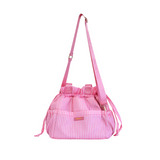 MontiiCo Insulated Tote Lunch Bag - Candy Stripe Camellia