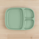 Re-Play Recycled Plastic Divided Plate in Sage - Adult
