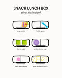 MontiiCo Snack Lunchbox - Fuchsia
