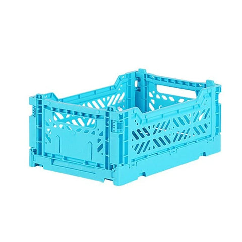 Ay-Kasa Lilliemor Mini Foldable Crate in Turquoise (Small Size)