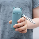 We Might be Tiny Keepie & Silicone Straw Set - Duck Egg Blue
