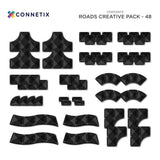 Connetix Magnetic Tiles - Roads Creative Pack - (48 Pieces)