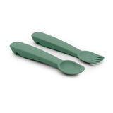 We Might be Tiny Feedie Fork & Spoon Set - Sage