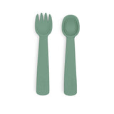 We Might be Tiny Feedie Fork & Spoon Set - Sage