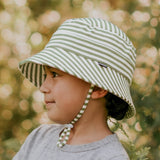 Bedhead Hat Khaki Stripe Junior Bucket Hat