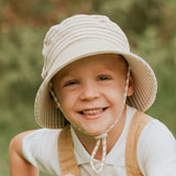 Bedhead Hat Natural Stripe Junior Bucket Hat