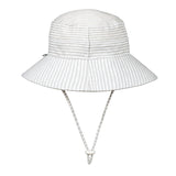 Bedhead Hat Stripe Beach Bucket Hat (White)