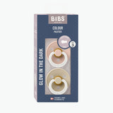 BIBS Dummy Size 3 - Blush & Vanilla Night - Twin Pack