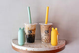 We Might be Tiny Keepie & Bubble Tea Straw - Dark Peach